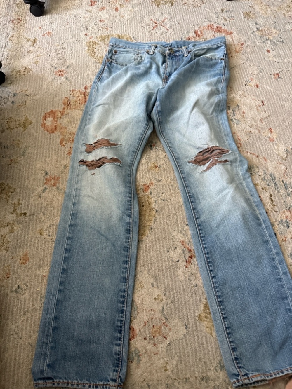 Levi's Light Blue Denim 513 Straight Jeans